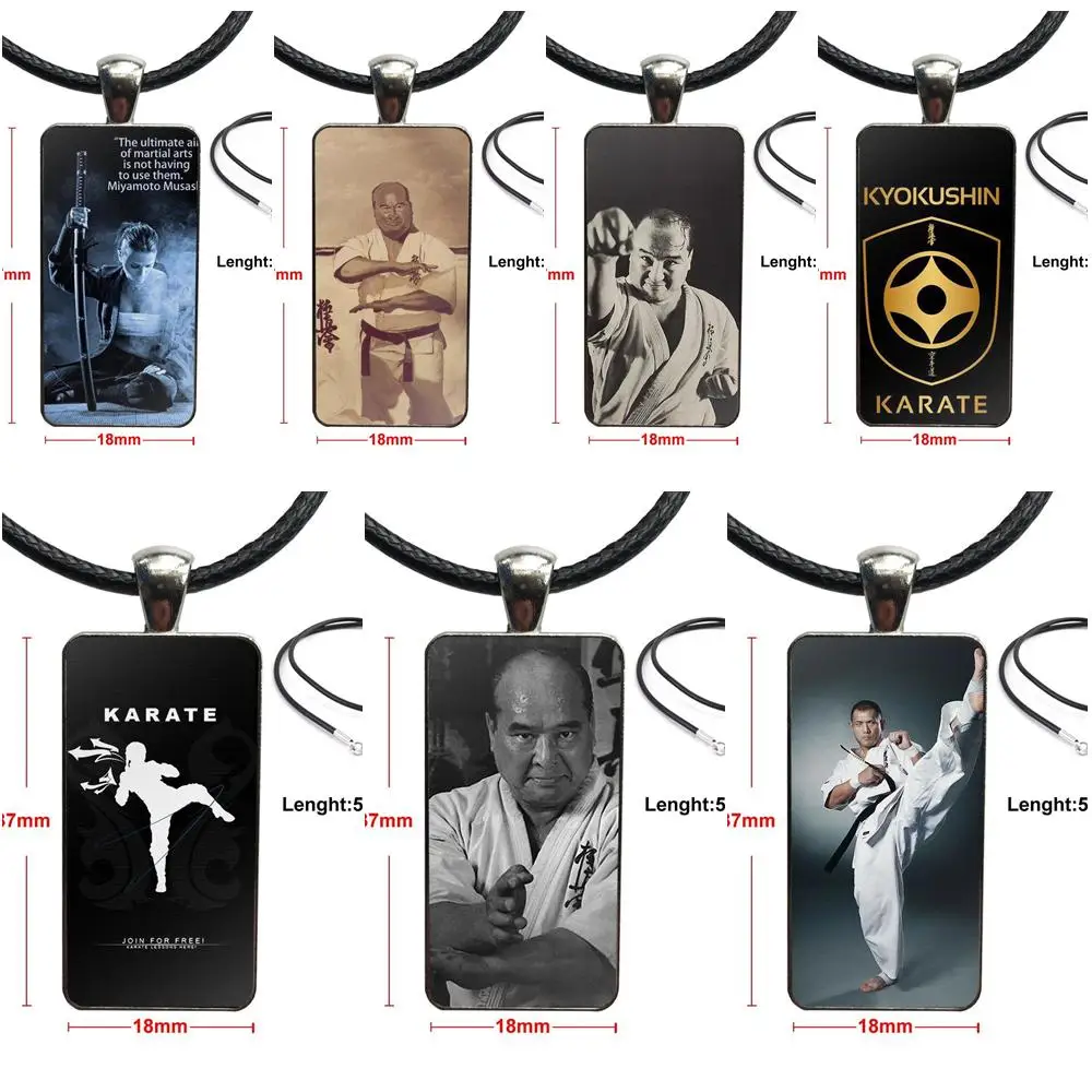 Рождественский подарок Oyama Kyokushin Karate модный стеклянный кабошон ожерелье с