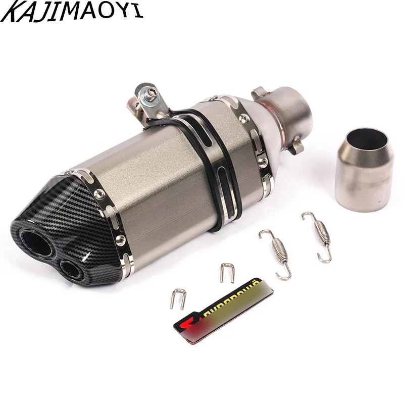 36-51 мм Универсальный мотоцикл Akrapovic выхлопная Модифицированная глушитель труба скутер питбайк Dirt MotocrossSuitable для большинства мотоциклов