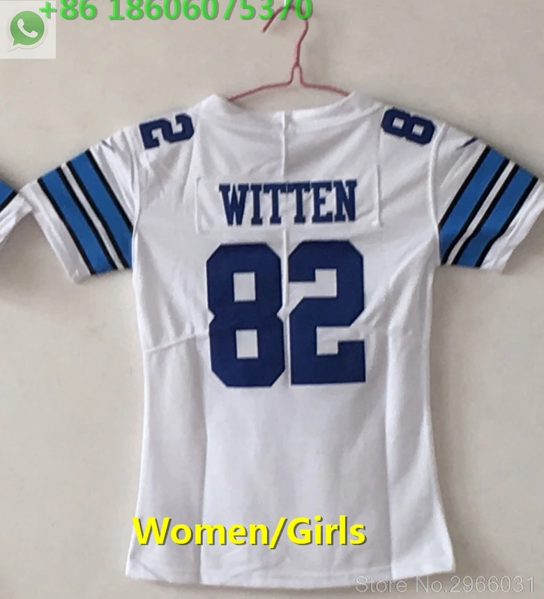 А+++ Качество Женщины 4 дак Прескотт 21 ezekiel Эллиотт 82 Джейсон witten 88 dez bryant Джерси Даллас - Цвет: for women