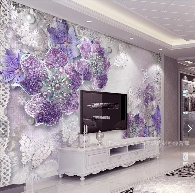 

3D TV Background Wallpaper Mural Living Room Bedroom Non-woven Wallpaper Large Seamless Wall Covering Fabric Modern Minimalist