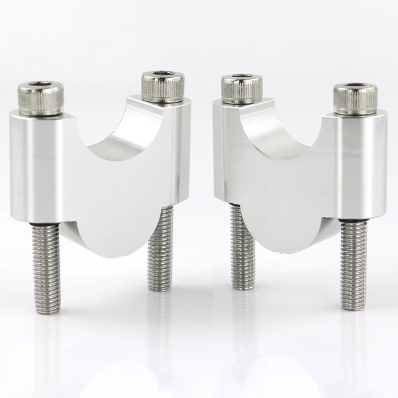 Для Yamaha MT-125 FZ-10 Tracer 900 Tracer FJ-09 V-Max 28 мм 1 1/" руль монтажный жир бар стояки ЧПУ Заготовка алюминий - Цвет: Silver Riser 30mm
