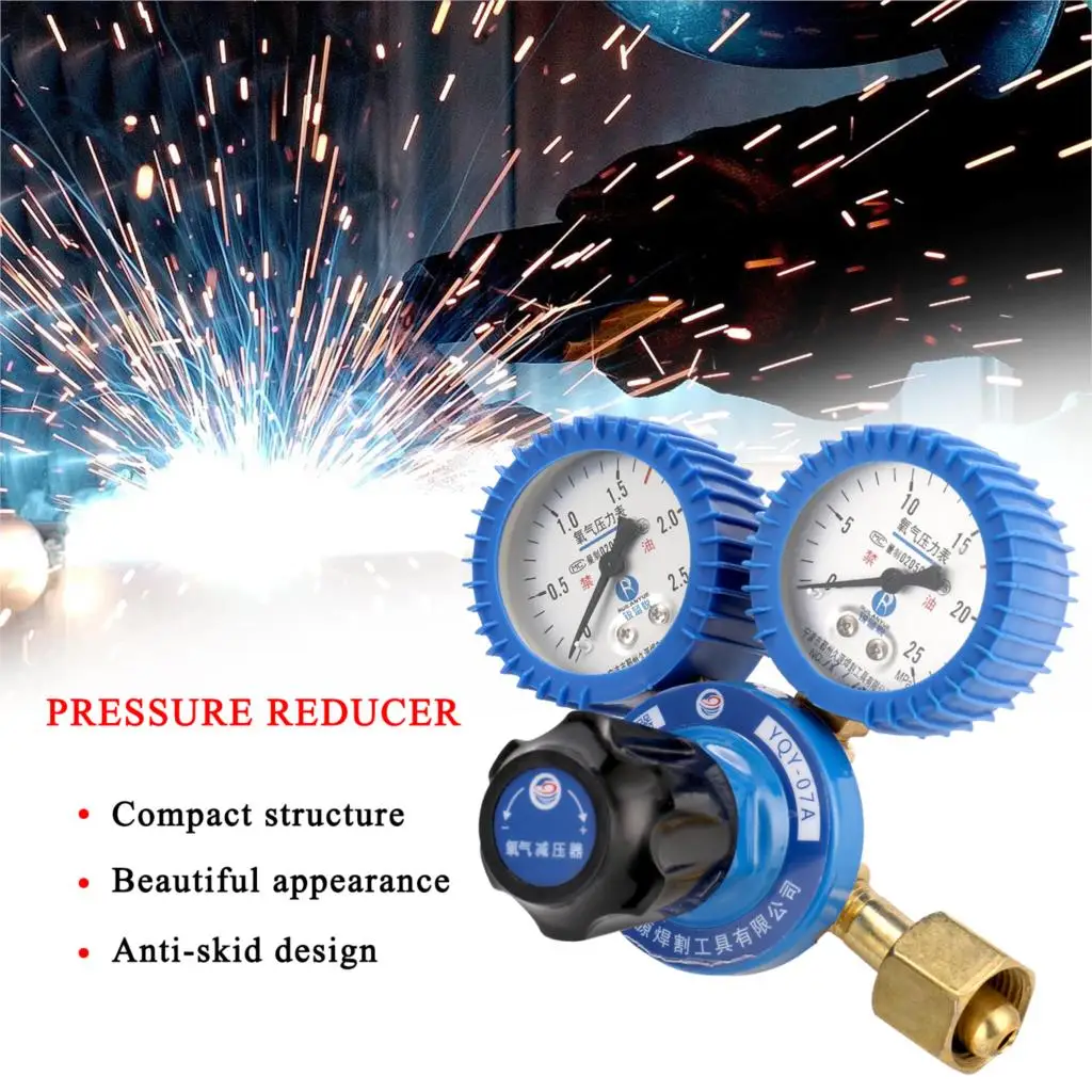

Dual Gauge Oxygen Pressure Reducer Anti-vibration Acetylene Pressure Reducer with Fine Durability