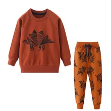 Jumping meter/комплекты одежды для маленьких мальчиков осенне-зимний комплект для мальчиков, спортивные костюмы для мальчиков, свитер, рубашка, штаны комплекты из 2 предметов для детей