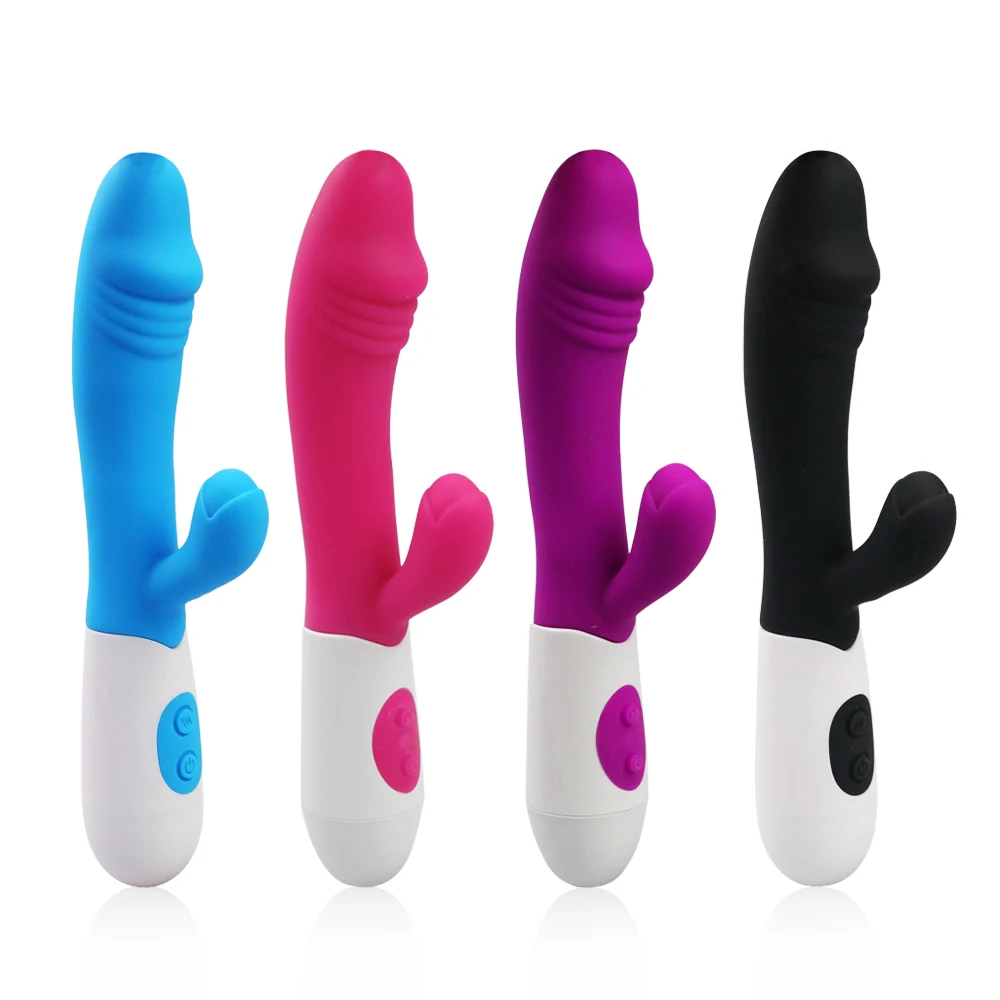 G Spot Vibrator for Women Dildo Rabbit Dual Vibration Silicone Waterproof Female Vagina Clitoris Massager