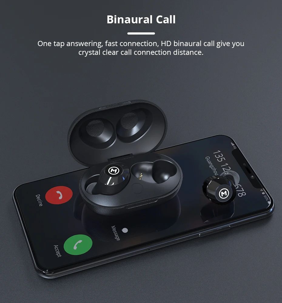 Makibes TWS 9D Stereo bass Bluetooth Headphones, Volume Control Sport Wireless Earphones with Dual Microphone Airoha 1526P chip--1_04