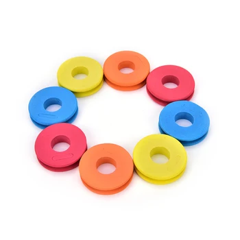 

100PCS Winding Board Fishing Line Foam Board Trace Wire Swivel Tackle Fishing Tools Dia 17mm Random Color