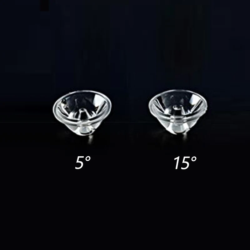 50pcs 20mm 1W 3W 5 W LED 투명 렌즈 광학 PMMA 평면 투명 투명 렌즈 5 10 15 30 45 60 90 120 Degree For 1 3 5 Watt High