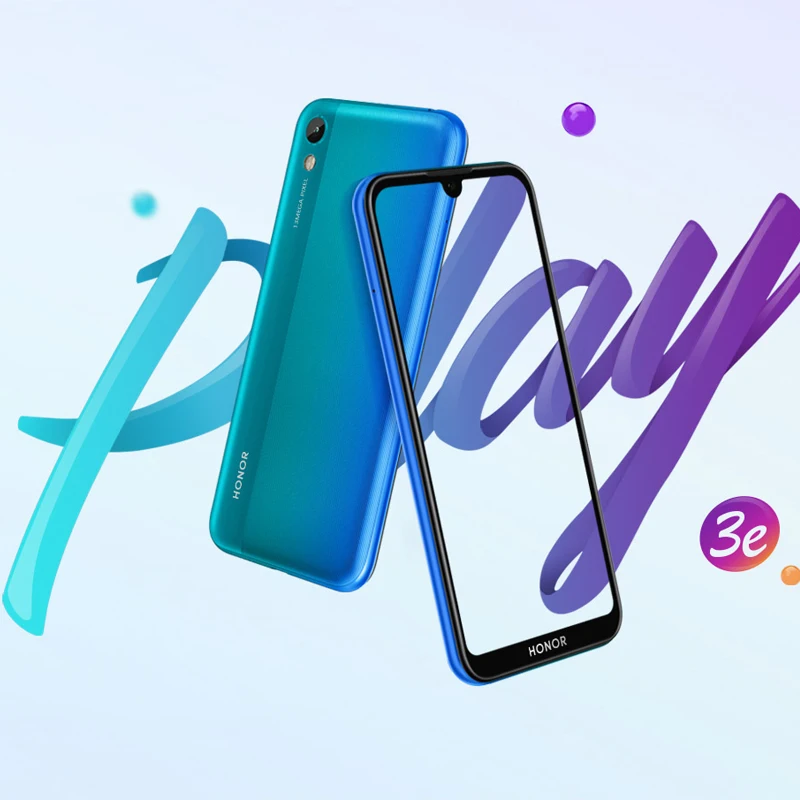 Google Play Honor Play 3e 32 Гб 64 Гб MT6762R восьмиядерный смартфон 13 МП+ 5 Мп камера 5,7" полный экран 3020 мАч мобильный телефон