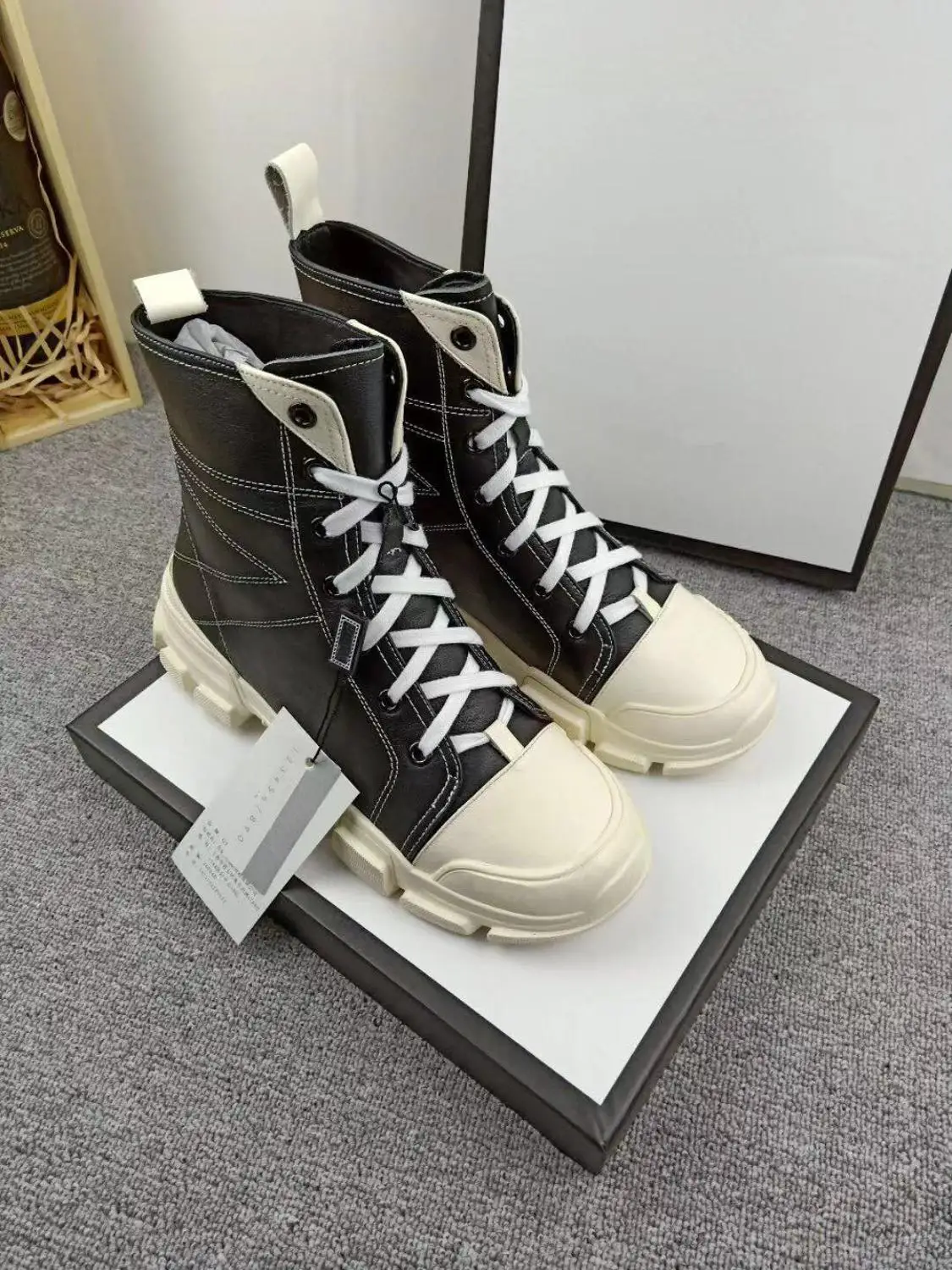 leather inside Г. Женские ботинки из натуральной кожи ботинки martin на шнуровке женские ботильоны на платформе с мехом брендовая зимняя теплая женская обувь - Цвет: leather inside