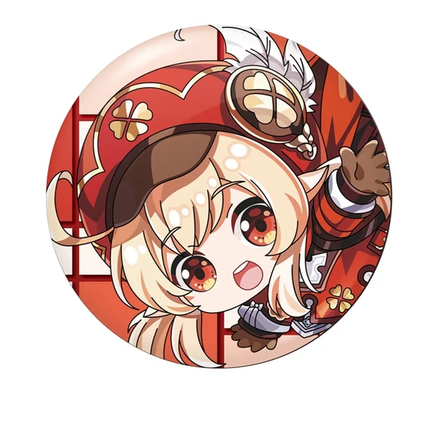 Free Shipping 58mm Online Game Genshin Impact Brooch Pin Cosplay Badge Accessories For Clothes Backpack Decoration Gift 17