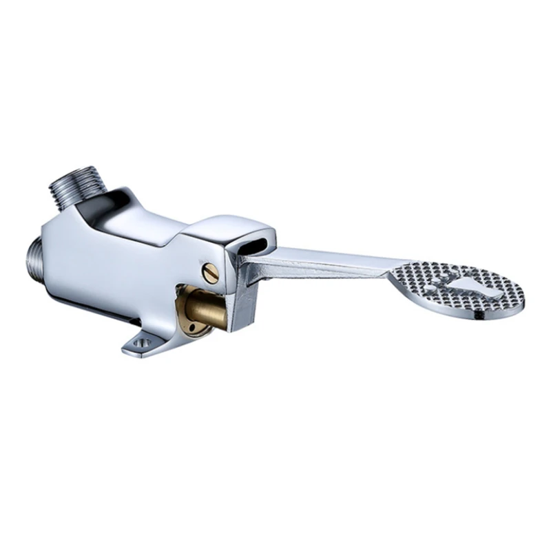 Floor Foot Pedal Control Switch Tap Valve Faucet Copper Basin Single Cold Water Tap Bathroom Hospital Hotel Pedal Water Faucet stainless steel kitchen sink