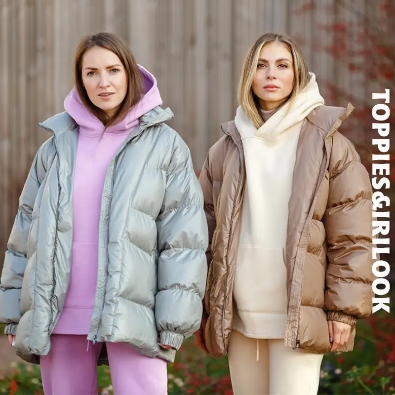 Puffer Jacket Coats Outwear Padded-Clothes Oversize Parkas Female Toppies Winter Woman