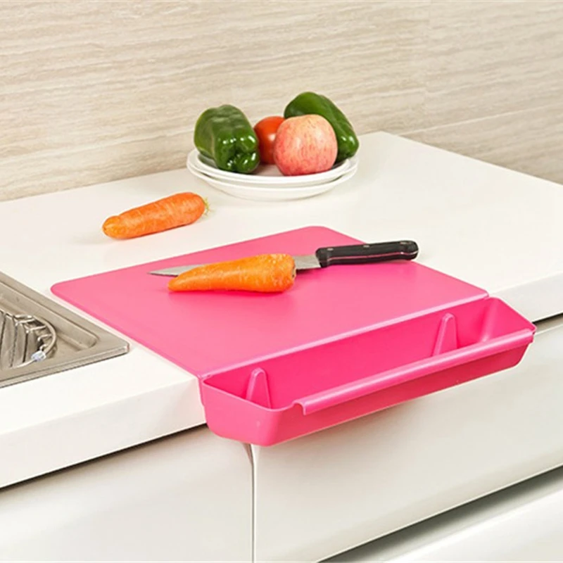 2 in 1 Kitchen Foldable Chopping Board Creative Non-Slip Folding Cutting Board Camping Antibacteria Chopping Board Cooking Mat