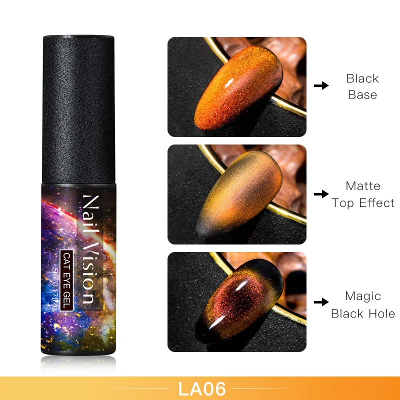 Nail Vision 9D Galaxy Гель-лак для ногтей с эффектом «кошачий глаз» Хамелеон длительный Galaxy Звездный эффект кошачьих глаз Магнитный впитывающий УФ/светодиодный лак для ногтей - Цвет: S08029