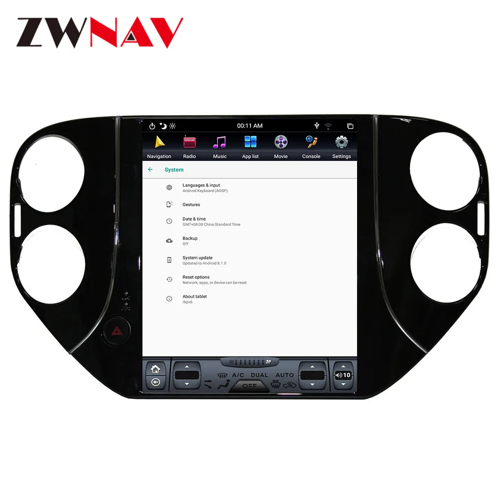 Clearance Android 8.1 4GB RAM Tesla style Car GPS Navigation For VW Tiguan 2010-2016 radio tape recorder headunit auto multimedia player 2