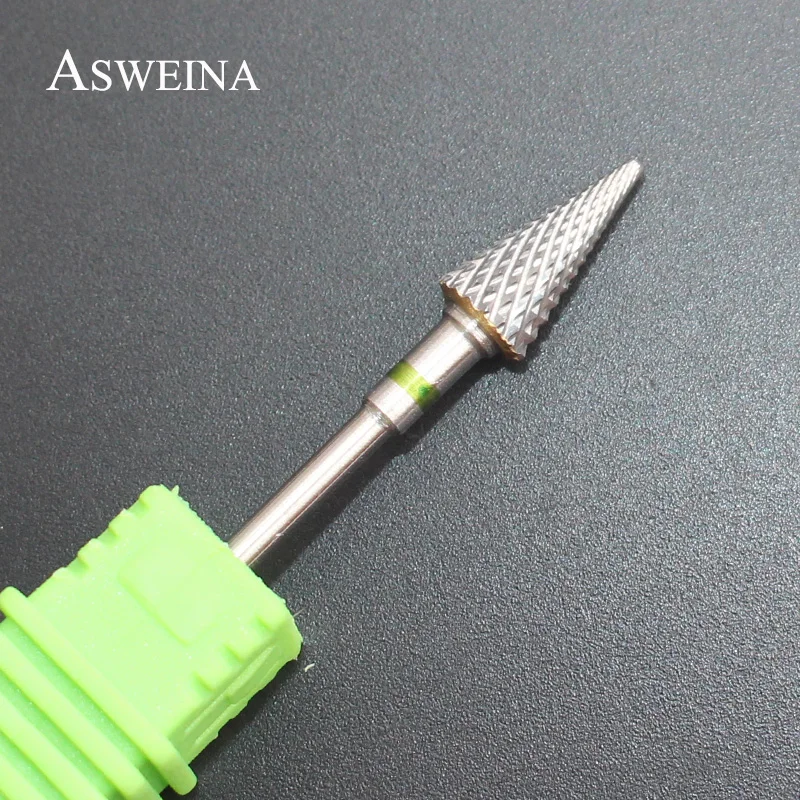 

ASWEINA Carbide Cone Nail Drill Bit Electric Manicure Machine Nail Rotaty Burr Cuticle Pusher Nail File Polished Gel Tools
