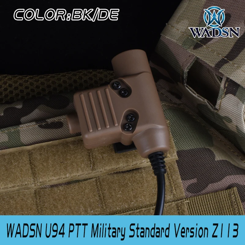 WADSN тактические наушники U94 PTT для KENWOOD Plug Walkie Talkie BaoFeng UV 82 радио гарнитура u94 ptt Softair