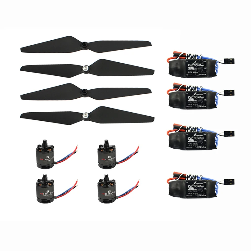 

T-Motor Air Gear 450 Power Air2216+T1045 Combo AIR2216 880KV 4 Motor+4 1045 Propellers + Platinum 30A ESC for DIY RC FPV Drone