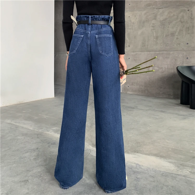 knitting render unlined upper garment of 3945 autumn winters thickening cowboy wide-legged pants of mop the floor