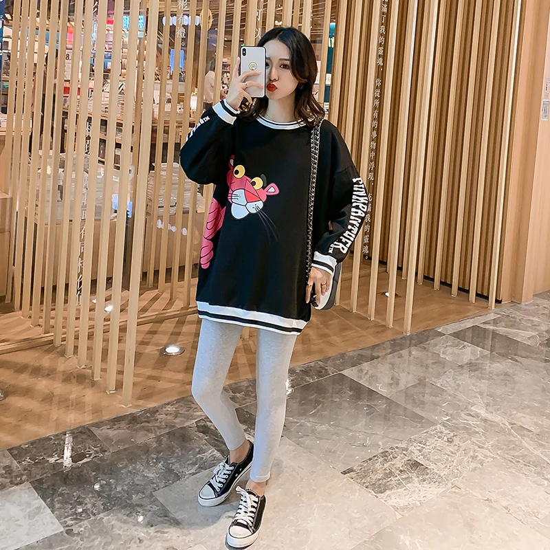 Maternity Clothes Loose Stylish Long Sleeves Tops for Pregnant Women Pregnancy Clothes 1011~B~38~6219