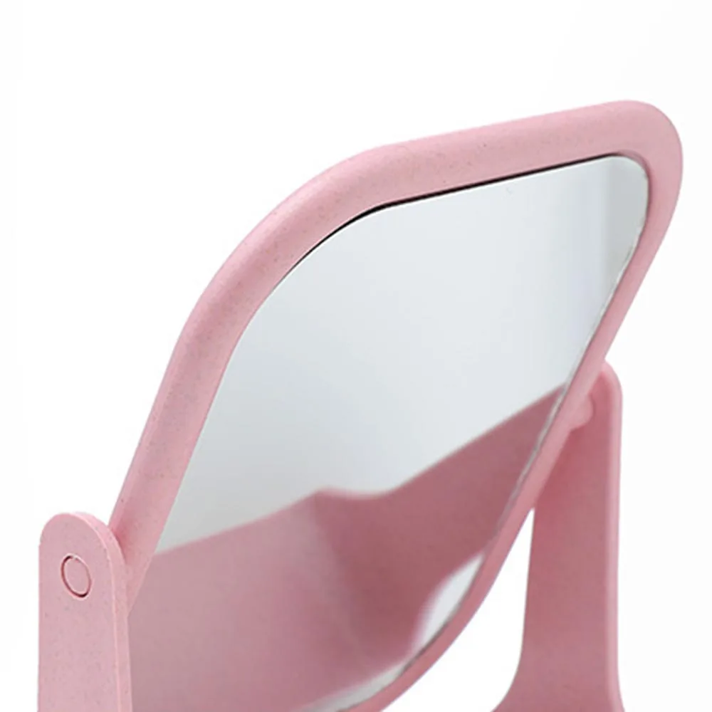 Настольное продолговатое пластиковое зеркало для макияжа двустороннее зернистое цветное декоративное косметическое зеркало для ванной комнаты