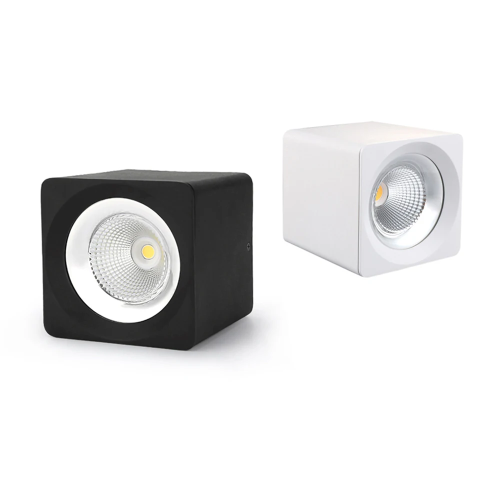 Квадратный поверхностный монтажный светильник с регулируемой яркостью COB