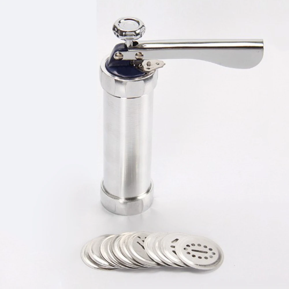 Manual Biscuit Maker Cookie Press Stainless Steel Icing Piping Nozzle Tips Cookies Molds Kitchen Baking Tool Set Bakeware