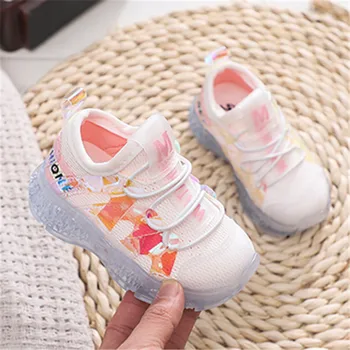

2020 Summer Hot Casual Childrens Shoes With Non-Slip Sole,Girls Color Crystal Sole Low Band Shoes,Boy Mesh Sports Shoes