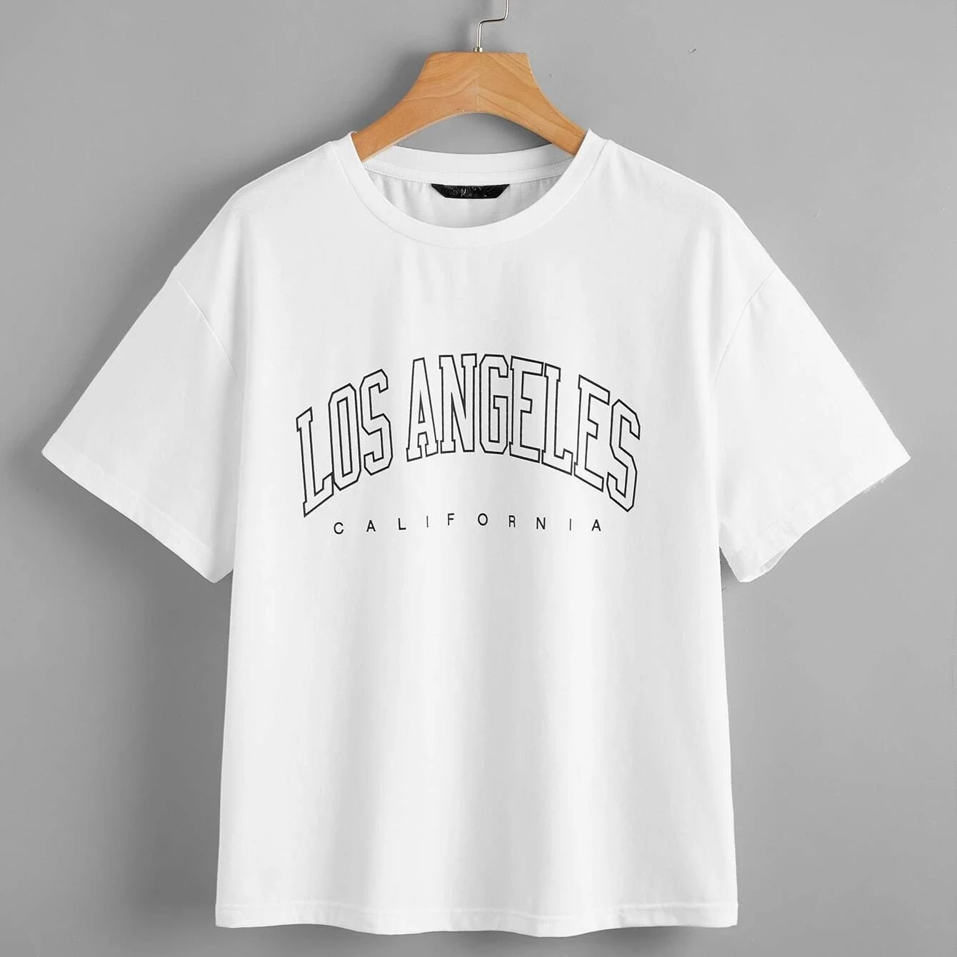 Los Angeles Graphic T Shirts Women Fashion Trend 2021 Spring Summer Clothes Letter Tshirt Top Lady Print Female Tee Shirt|T-Shirts| - AliExpress