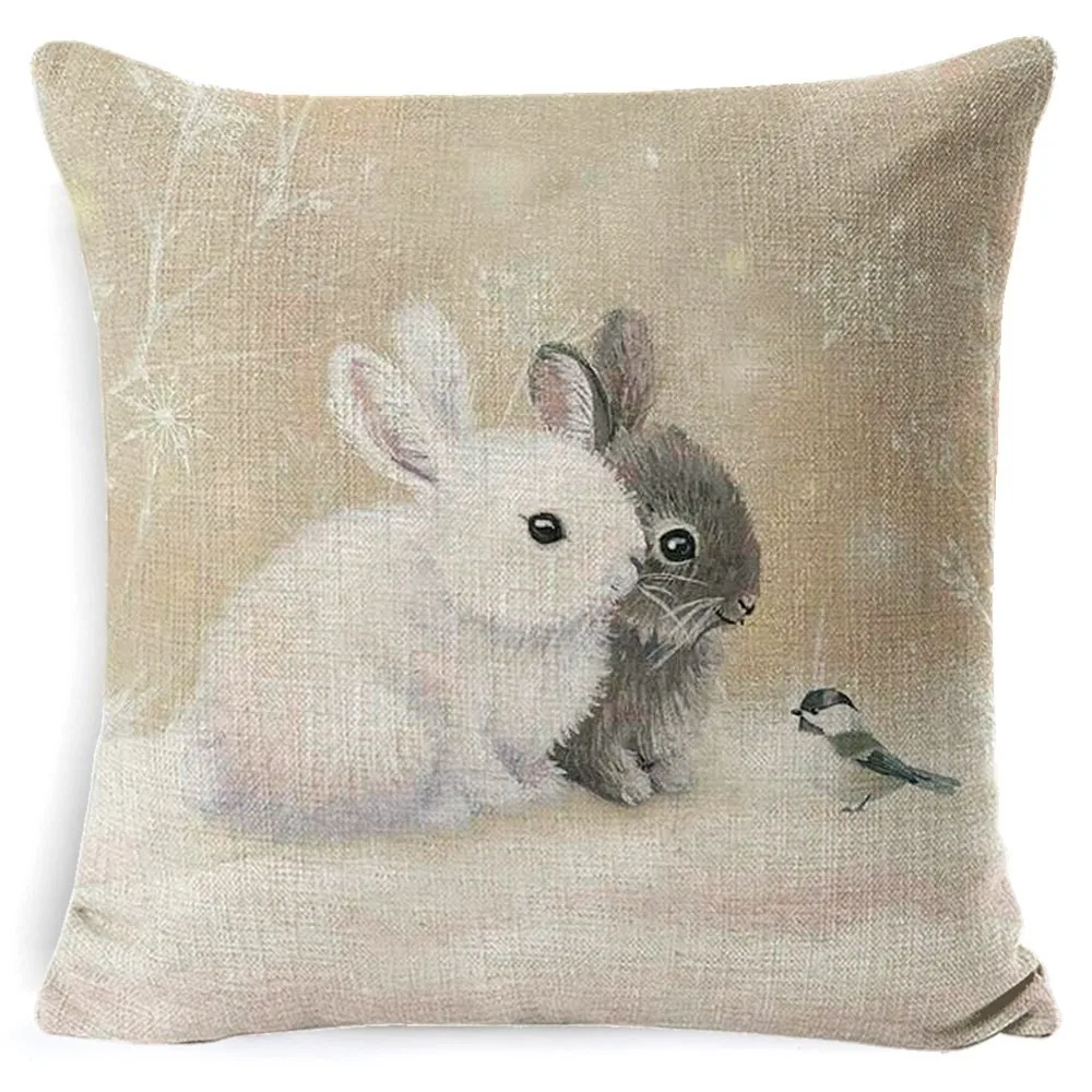 45 * 45cm Christmas Deer Pillow Cases Bed Home Gifts Rabbit Sofa Waist Cushion Cover Textile Decoration для до | Дом и сад