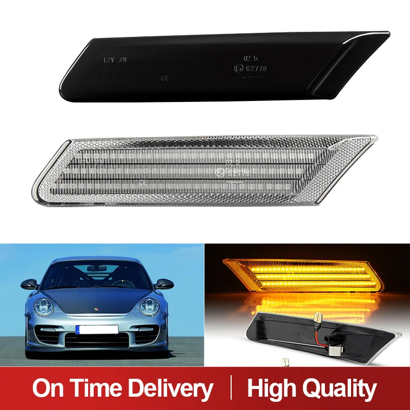 2 шт. Светодиодные поворотники для Porsche 911 Carrera Targa Turbo GT2 GT3 997 Cayman Boxster 987 Canbus |