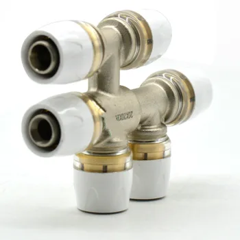 

heating Radiator Equal Diameter 6-Way Quick Connector Adaptoaluminum-plastic Tube Joint Pipe Fitting Adapter quick plug