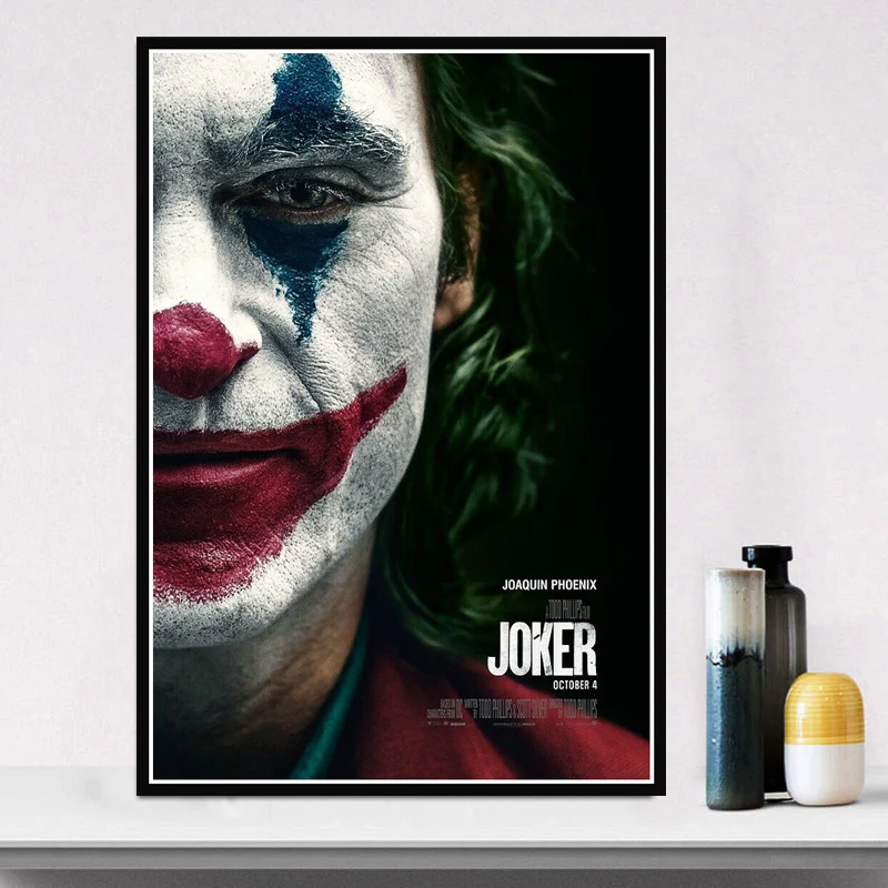 Печать плакатов плакат с джокером Хоакина Феникса фильм 2019 Dc комиксов Арт холст