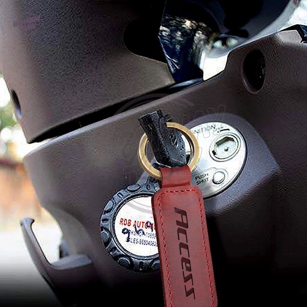 

Motorcycle Cowhide Keychain Key Ring Case for Suzuki Access 125