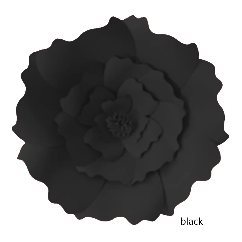 Black Paper flower1 Joy-Enlife/1 шт. воздушные шары в виде панды для дня рождения, украшения для дня рождения, детские надувные шары в виде бамбукового леса, животных, Детские вечерние шары - Цвет: Black Paper flower1