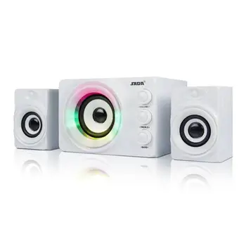 

SADA D-206 Computer Speaker Colorful Breathing Light Wooden Body Mini USB Speaker For Desktop PC Cell Phone MP3