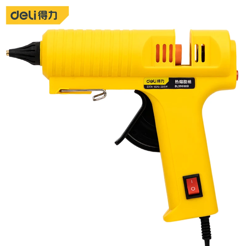 Deli DL390300 Hot Melt Glue Gun Electrical Tools Household Tool DIY Tools PTC Heating Copper Outlet Glue Independent Switch brass hot melt inset nuts heating molding copper thread 3d printer sl type double twill knurled injection brass nut