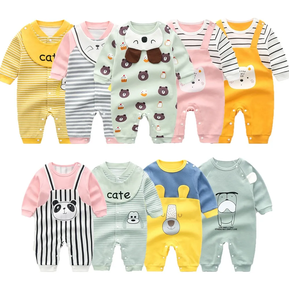 Детский осенний комбинезон с длинными рукавами для новорожденных Милый