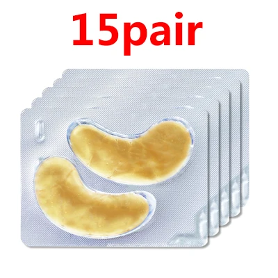 15pair Style 10 5/10/15 упаковок с украшением в виде кристаллов маска isilandon для глаз с коллагеном, антивозрастной крем для удаления кругов под глазами накладки на глаза, устранение темных кругов под глазами глазную повязку Pad Уход за кожей вокруг глаз - Цвет: 15pair Style 10