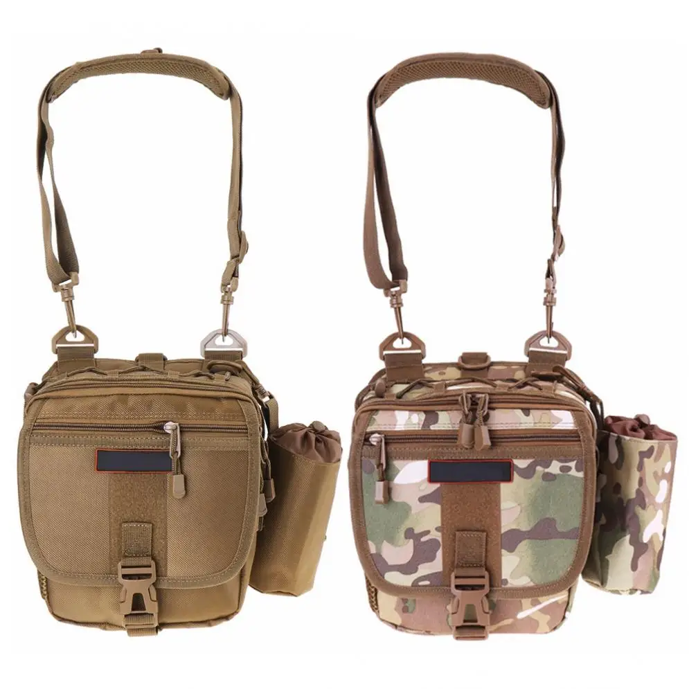 

Multifunctional Camouflage Fishing Bag Messenger Waist Bag Waterproof Fishing Rod Lure Reel Line Tackle Storage Bag