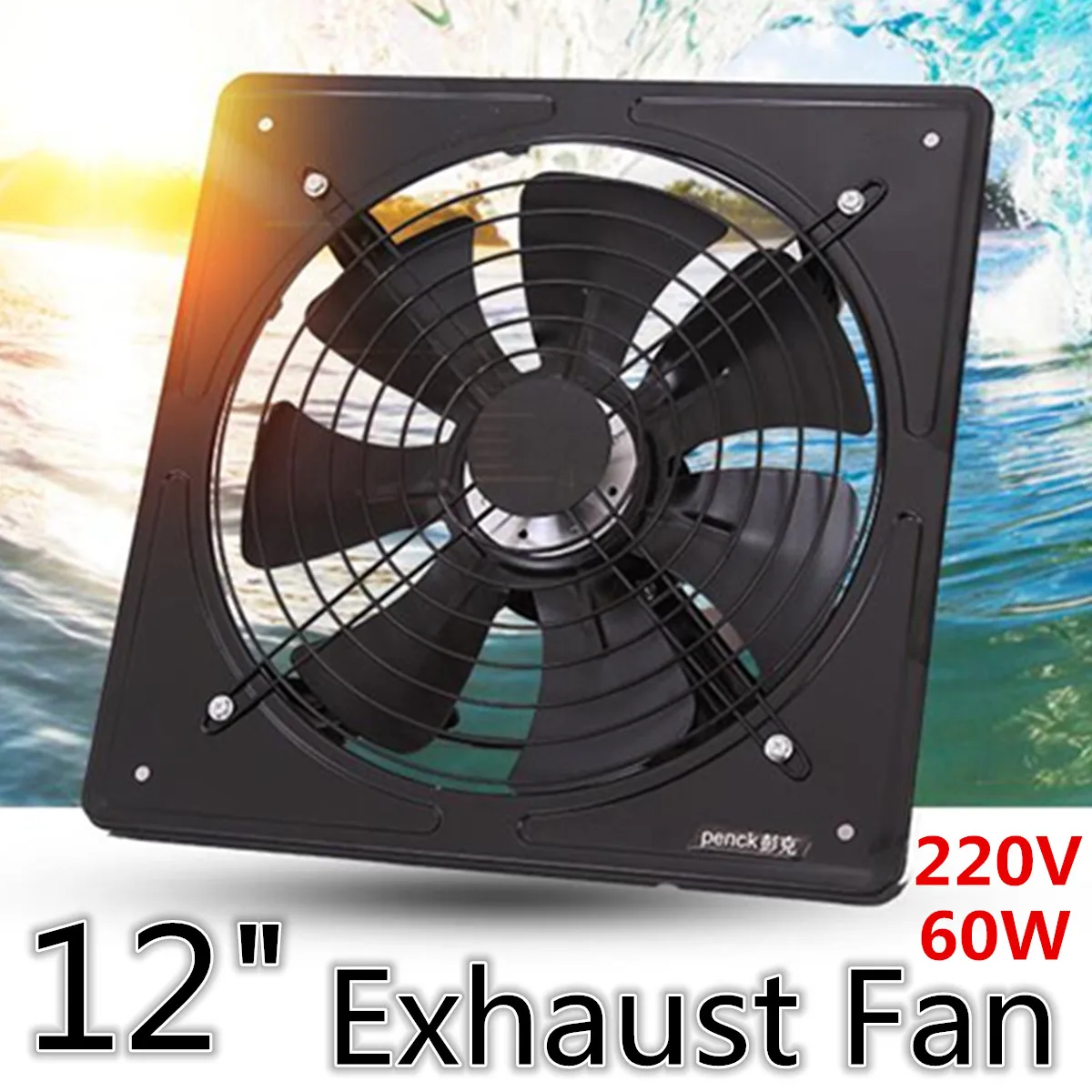 220V 12 inch Metal Exhaust Fan High Speed Air Extractor Window Ventilation Fan for Kitchen Ventilator Axial Industrial Wall Fan 220V 12 inch Metal Exhaust Fan High Speed Air Extractor Window Ventilation Fan for Kitchen Ventilator Axial Industrial Wall Fan