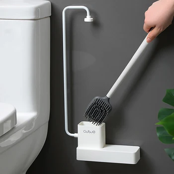 

Magnetic Cleaning Brush TPR Rubber Head Toilet Brush Quick Drain Cleaning Tools For Toilet Household Bathroom Accessories