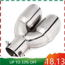 63 мм, двойной Выпускной хромированный автомобильный глушитель из нержавеющей стали, наконечник выхлопной трубы, Модифицированная отделка, задняя горловина, автомобильная подкладка, лампа 63 мм, двойной Выпускной хромированный автомобильный глушитель из нержавеющей стали, наконечник выхлопной трубы, Модифицированная отделка, задняя горловина, автомобильная подкладка, лампа