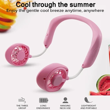 

Carry NEW 360° Adjustment USB Portable Fan Hands-Free Neck Fan Hanging Rechargeable Mini Sports Fans Wearable Sport USB Gadgets