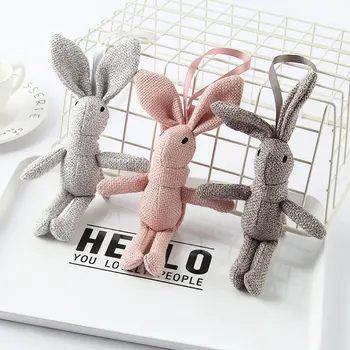 

1pc Rabbit Keychain Cute Animal Doll Cartoon Cloth Toy Rabbit Key Chain for Children Birthday Christmas Gift