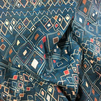 

high quality flax fabric digital printing tissu High-end clothing dresses and gowns cheongsam patchwork