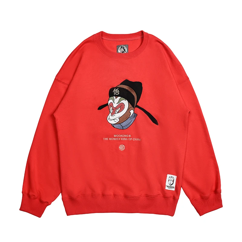 

fashion men sweatshirts Hipster print 2019 hot sale winter hoodies hip hop streetwear loose fit cotton brand Wookong tracksuit