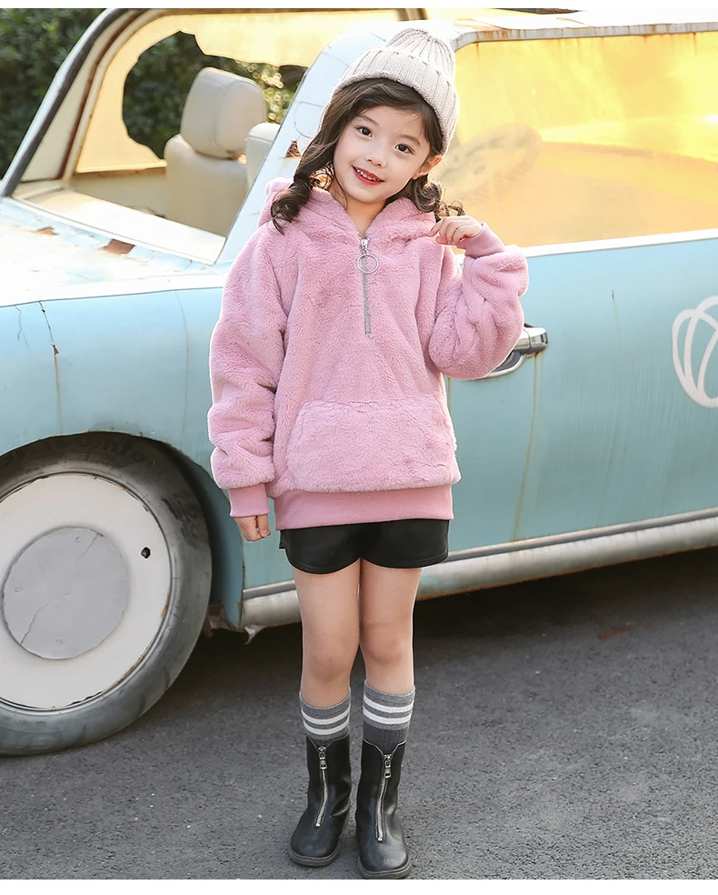 New Winter Fashion Girls Hoodies Cotton Warm Kids Sweatshirts With Zipper Long Sleeve Children Hooded Tops Coat For Girl Clothes (9)