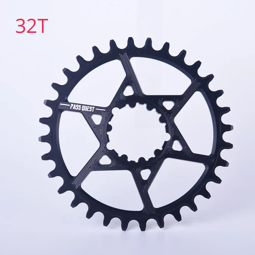 PASS QUEST SRAM gx xx1 eagle GXP Round MTB Narrow Wide Chainring 32T-38T Bike Bicycle Chainwheel/Chain Wheel 3mm Offset Crankset - Цвет: 32T