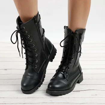 

Women Shoes Nice Fashion Short Boots Women Boots Large Size Ladies Boots Lace Up Shoes Woman